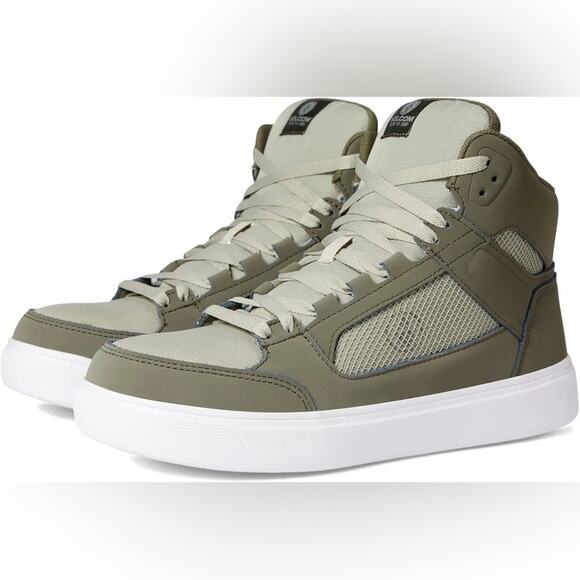 Volcom Mens Work  Evove EH High Top Comp Toe Olive Gray Grey WIDE Shoes - Picture 1 of 15